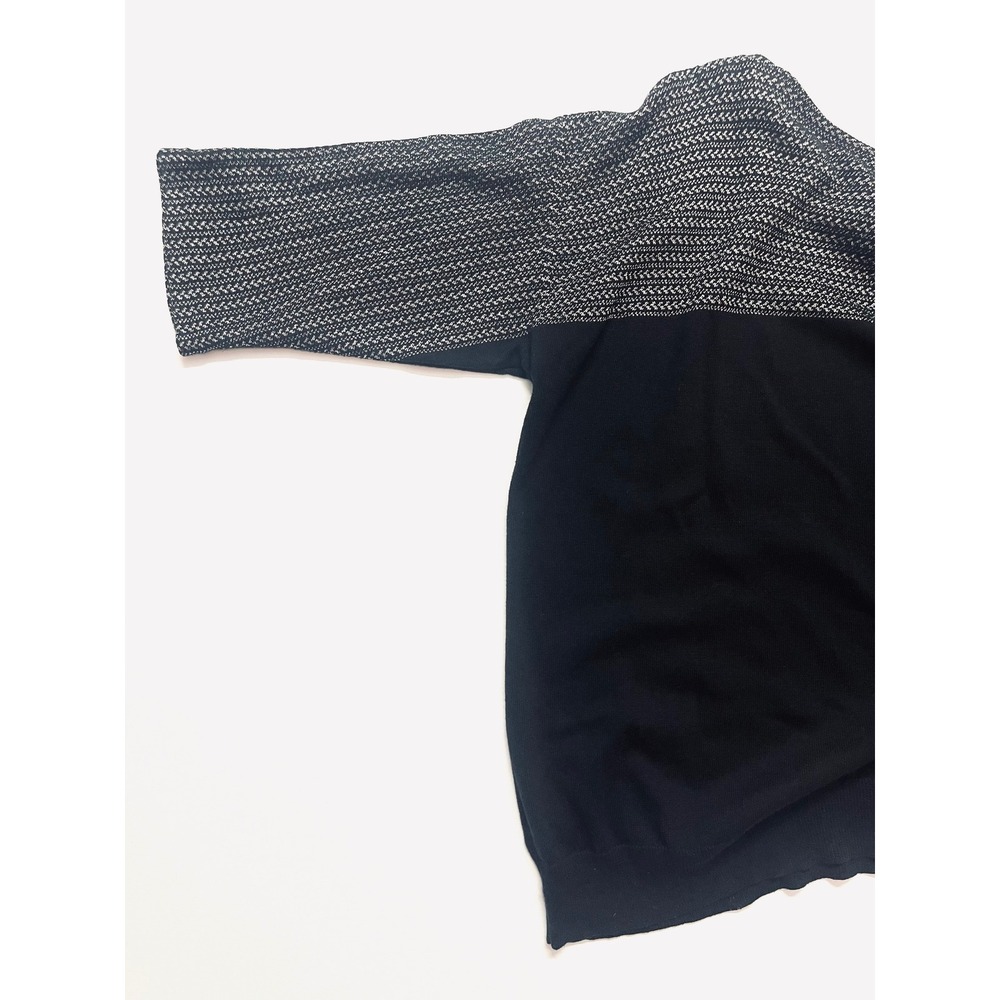 Lauren Ralph Lauren Black Chevron Colorblock Knit Top 1X Professional Classy - Picture 13 of 16